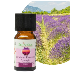 Un voyage olfactif aussi dépaysant que relaxant grâce aux nombreuses propriétés apaisantes de l'huile essentielle de lavande. Synergie d’huiles essentielles Escale en Provence