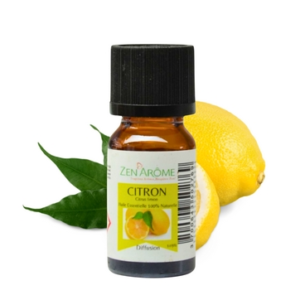 Huile essentielle bio de citron 100% pure et naturelle